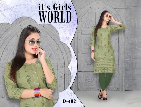 Limelight Fancy Rayon Block Print Kurti 